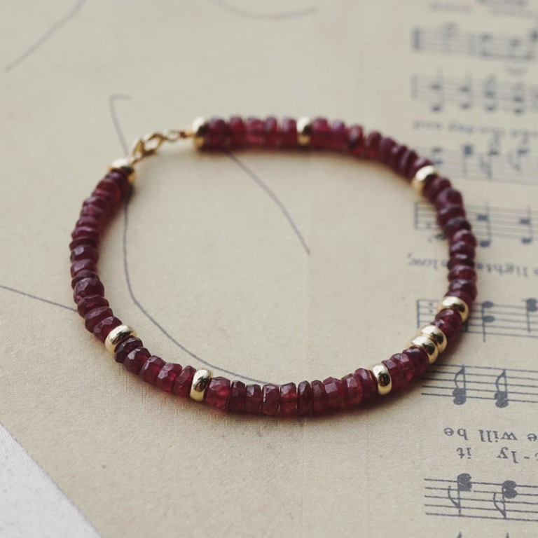 Alternative view of BEADED BRACELET - RUBY ROSIE