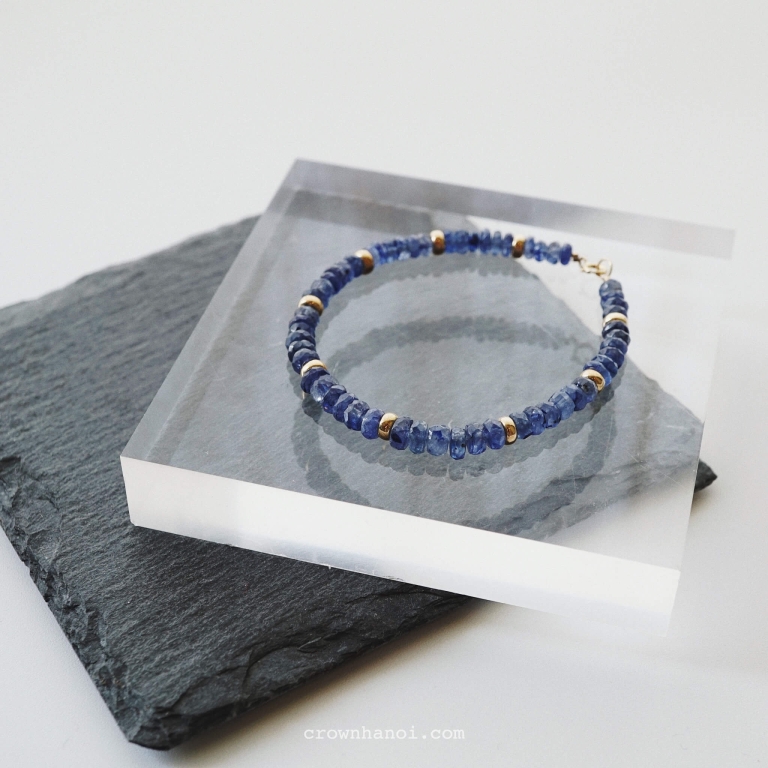 Alternative view of BEADED BRACELET - NATURAL BLUE SAPPHIRE