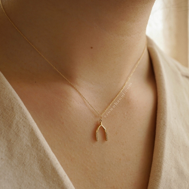 Alternative view of WISHBONE NECKLACE