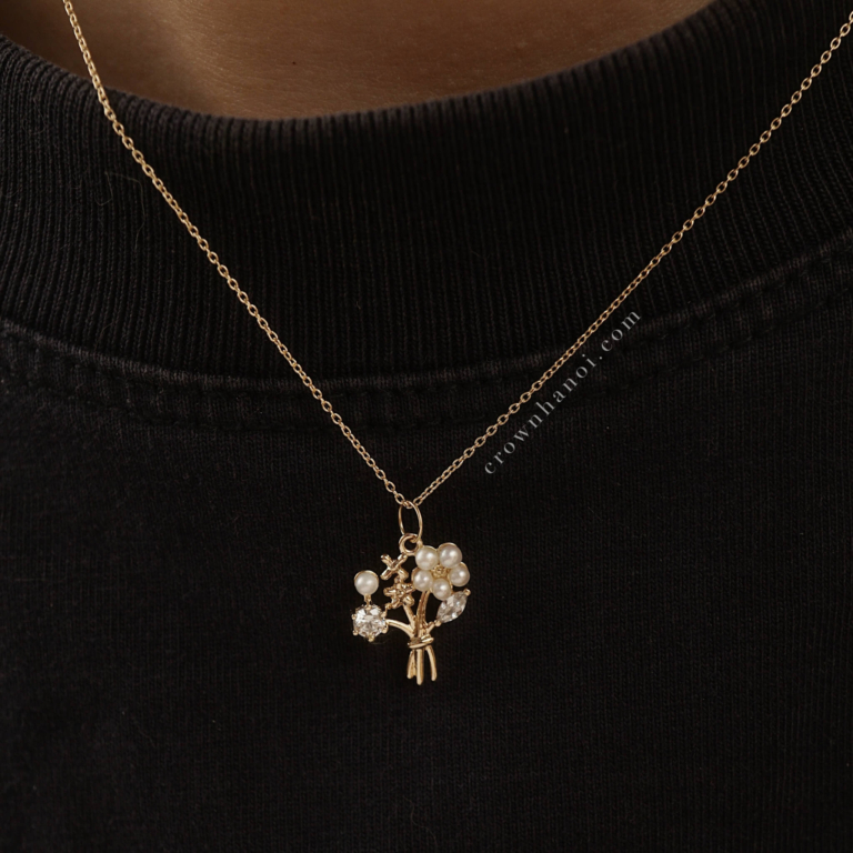 Alternative view of IVORY BOUQUET NECKLACE