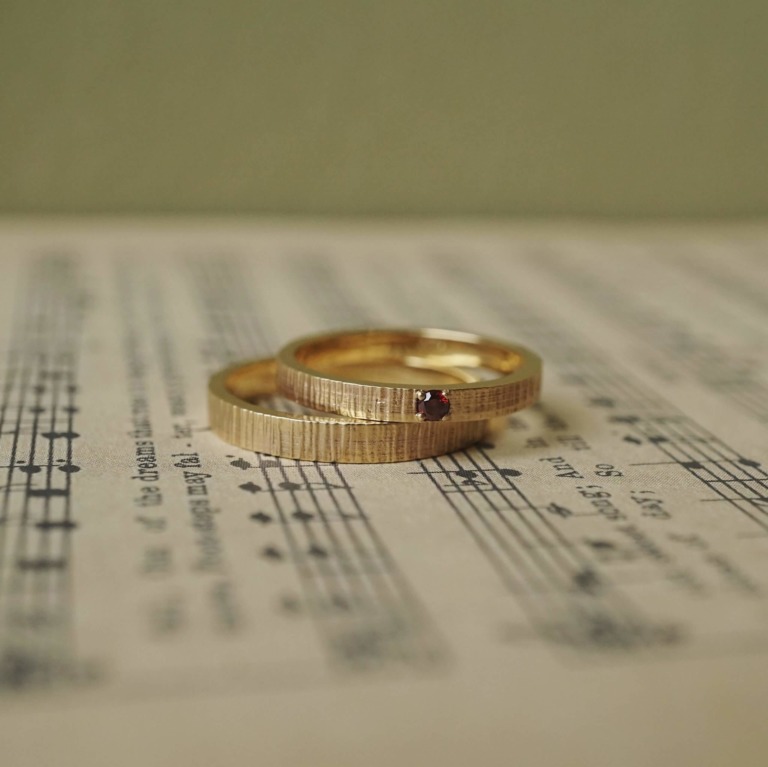 STRIPE COUPLE BAND RING