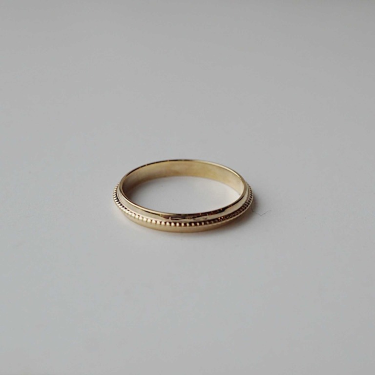 UFO MILGRAIN RING - 2.5MM