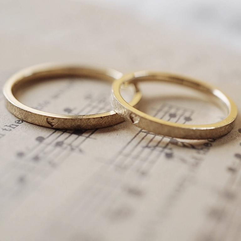 Alternative view of PATTERN HEART COUPLE RING