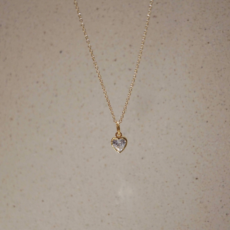 Alternative view of HEART STONE NECKLACE