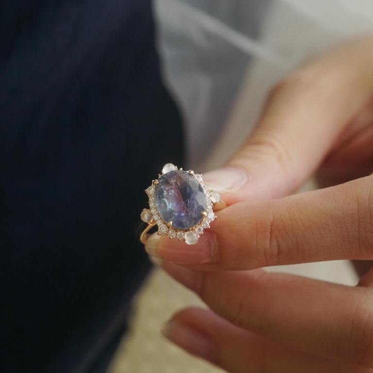 Alternative view of HAZE BLUE RING