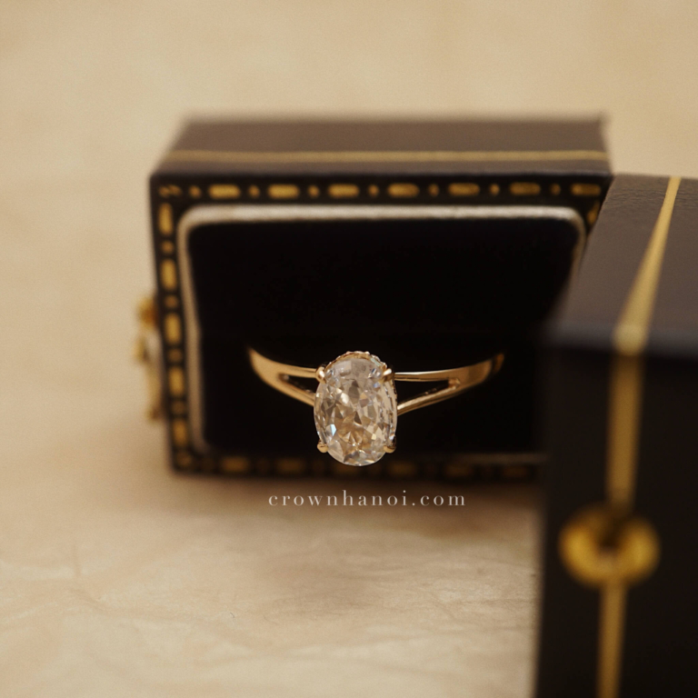 Alternative view of OVAL HIDDEN HALO SOLITAIRE RING