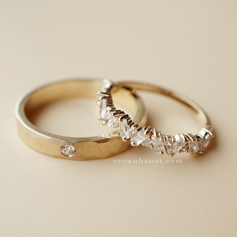 BENZEL FACET RING - 3.5MM & BAROQUE ARCHITECTURE RING