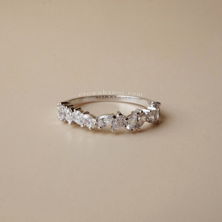 HALF PEAR CUT ETERNITY RING