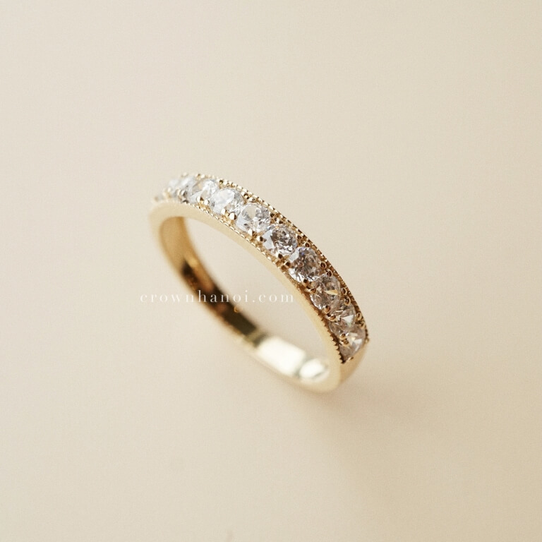 BOLD MILGRAIN ETERNITY RING