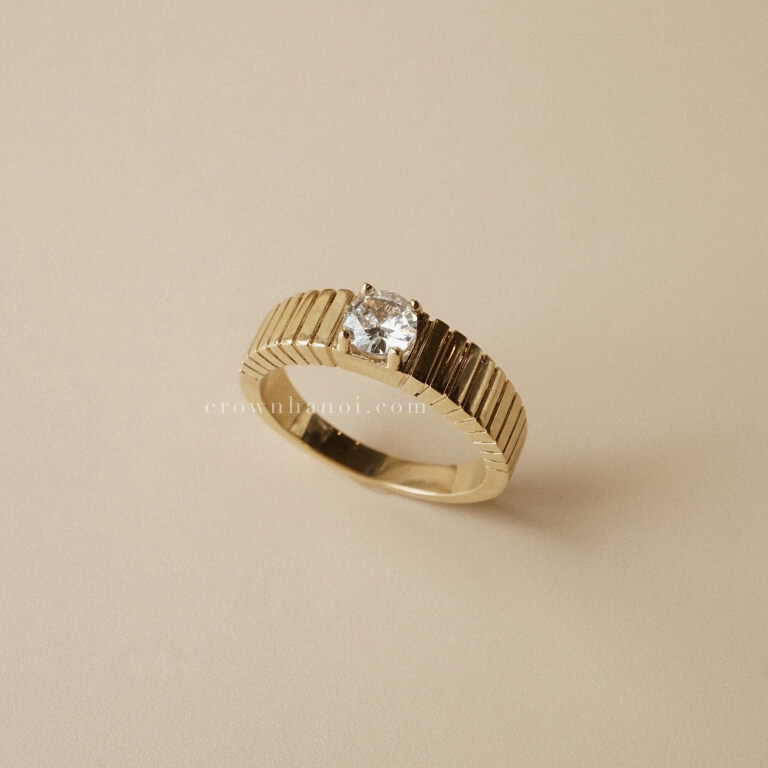 RIBBED MAN BAND RING - 5MM